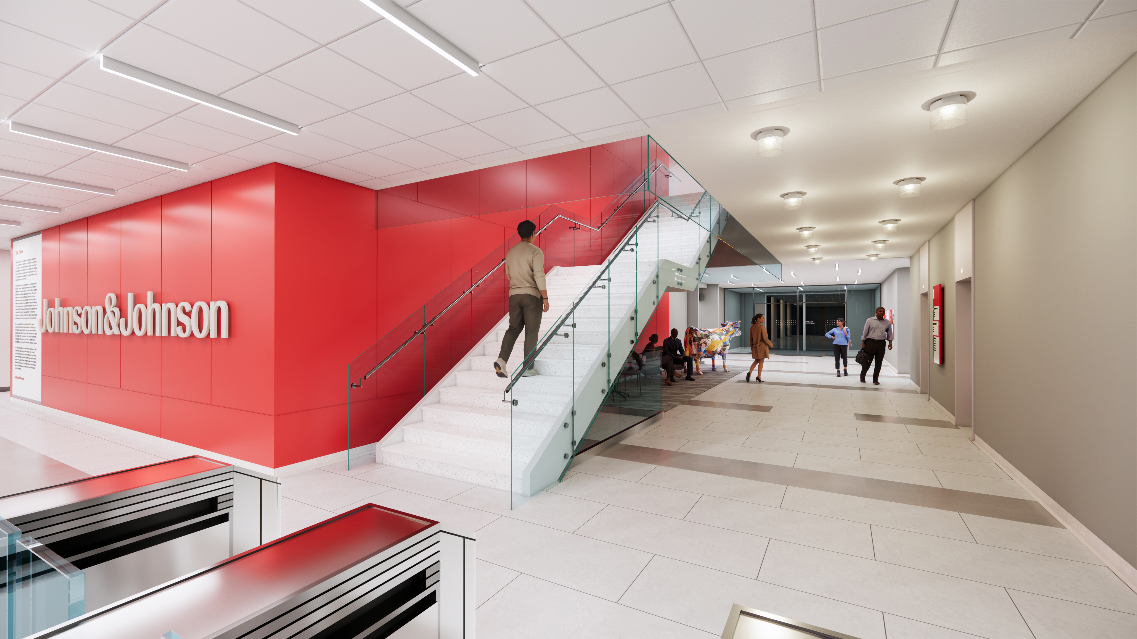 Rendering of the J&J Innovative Medicine stairway in Wilson, North Carolina