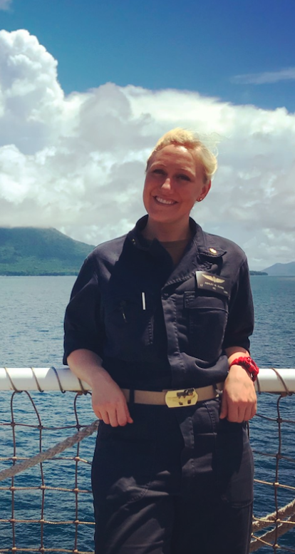Ashey, a J&J employee and formal Naval Officer