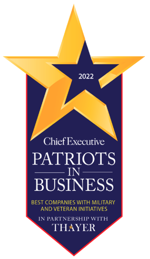 patriots in business 2022 best employer military initiatives logo