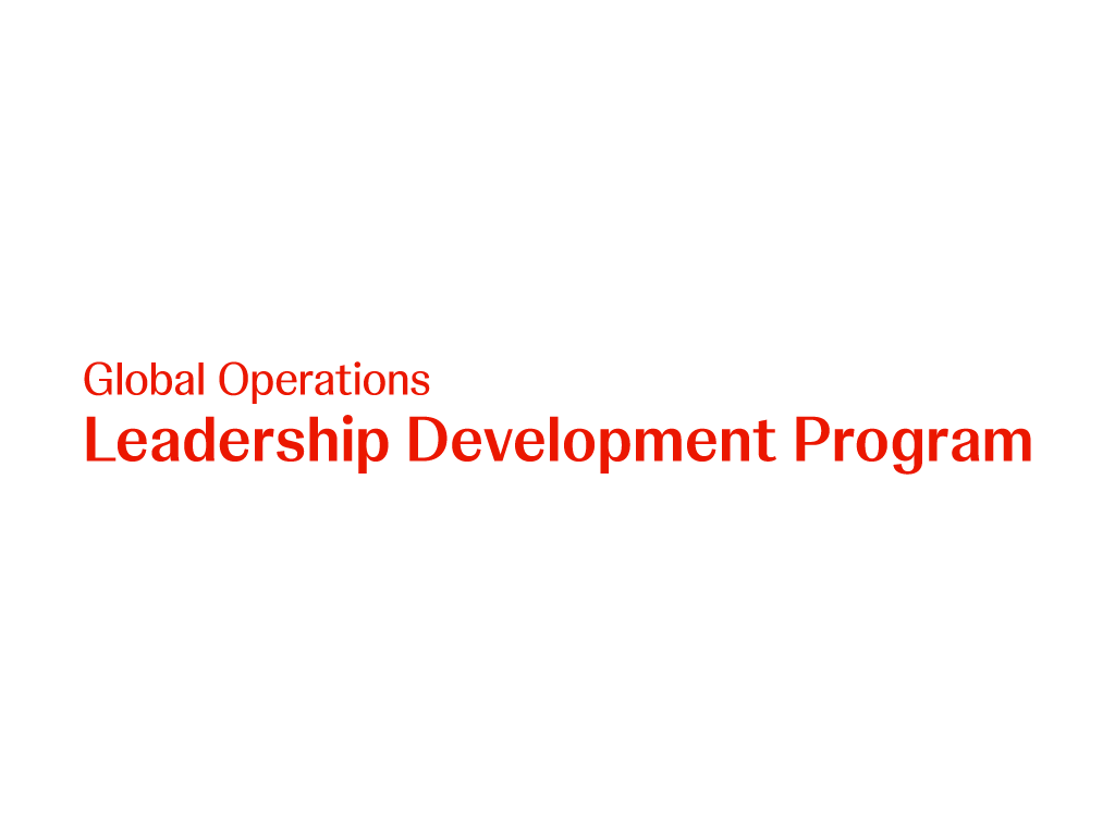 Global Operations Leadership Developmenet Program